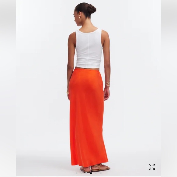 Madewell Tie-Waist Maxi Slip Skirt in Cupro Blend size 12 - Picture 7 of 9